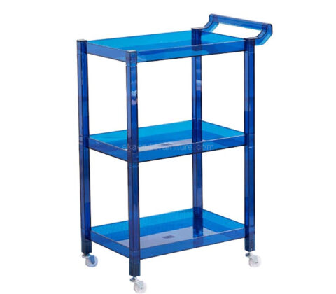 Custom acrylic multifunctional cart with pulling handle & wheels