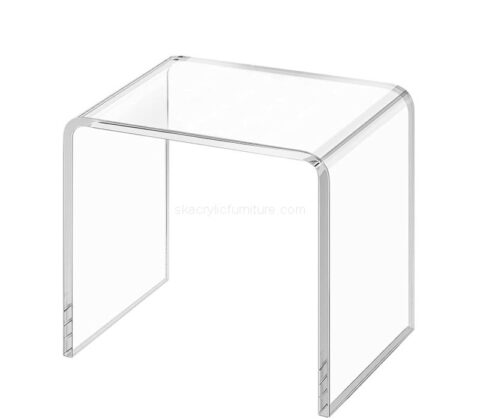 Custom acrylic bathroom shower foot rest stool