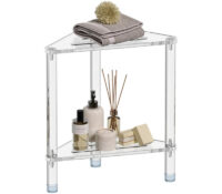 Custom acrylic bathroom triangle shower stool