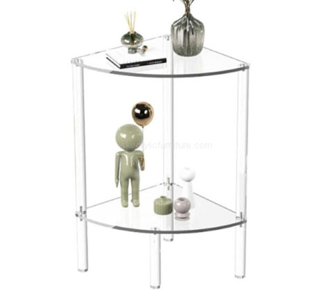 Custom acrylic 2 tiers corner end table