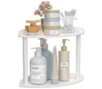 Custom acrylic 2-tier bathroom standing shelf
