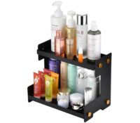 Custom acrylic 2 tiers makeup skincare standing holder