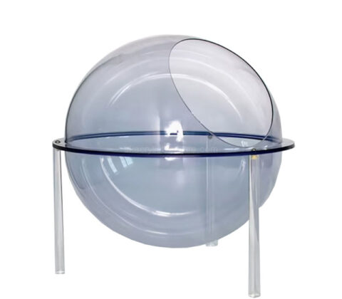 Custom acrylic UFO spherical space capsule cattery