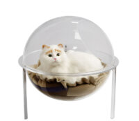 Custom acrylic UFO spherical cat bed AB-207 Custom acrylic UFO spherical cat bed