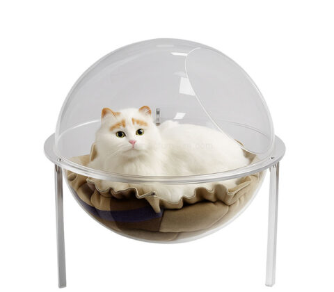 Custom acrylic UFO spherical cat bed
