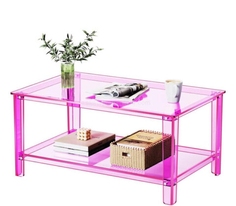 Custom acrylic living room 2-tier center table
