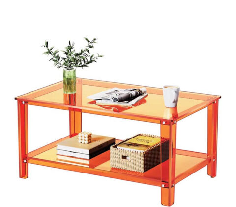 Custom acrylic 2 tiers center table