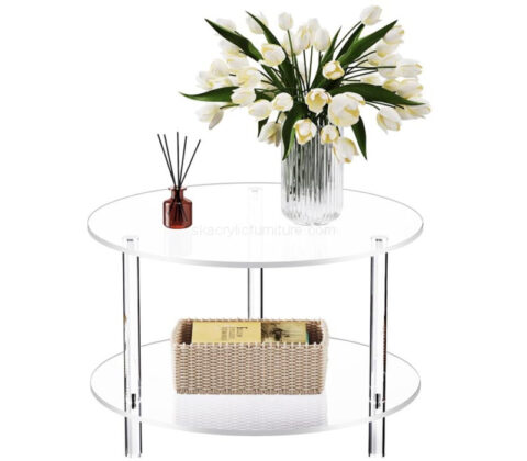 Custom acrylic round modern coffee table