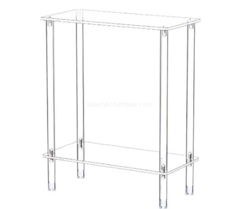 Custom acrylic narrow side table for small spaces