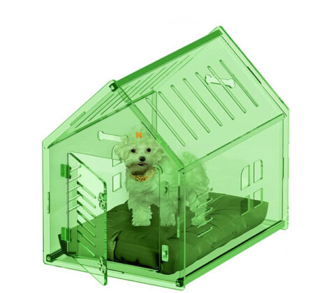 Custom acrylic indoor dog ventilated kennel