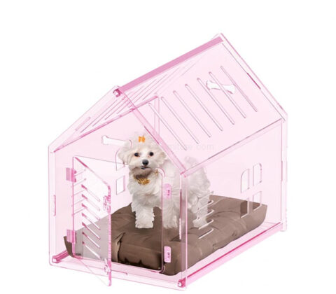 Custom acrylic small dog ventilated kennel