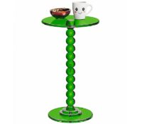 Custom acrylic small round coffee table with solid post AT-1236 Custom acrylic small round coffee table with solid post