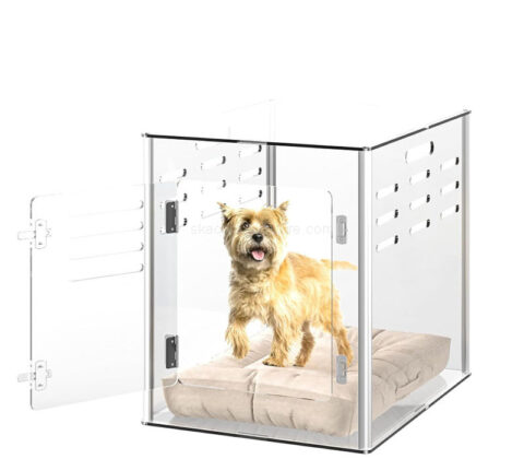 Custom acrylic indoor lockable dog kennel