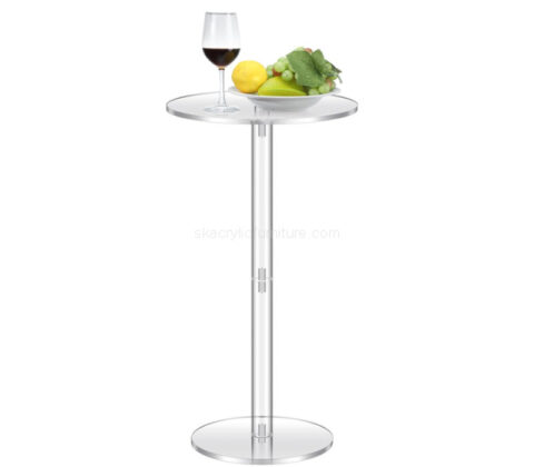 Custom acrylic small round drink side tables