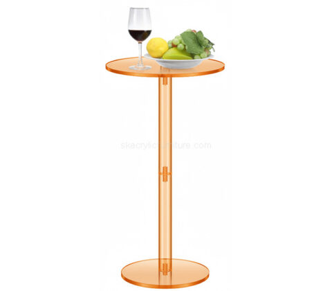 Custom acrylic small round cocktail table