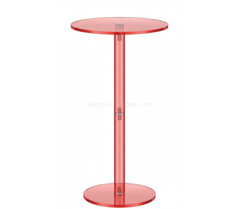Custom acrylic round coffee table for small space