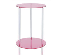 Custom acrylic balcony round drink table AT-1242 Custom acrylic balcony round drink table