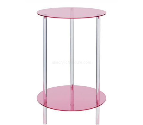 Custom acrylic balcony round drink table