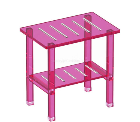 Custom acrylic shower bench with storage