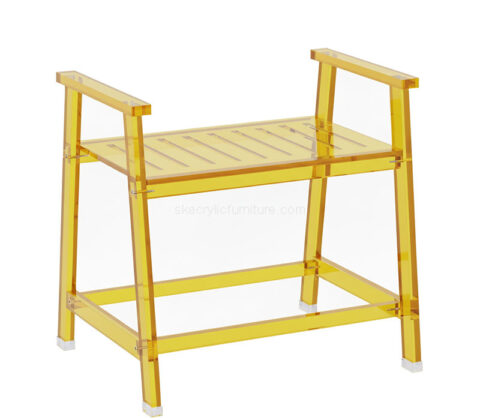 Custom acrylic shower chair with handles