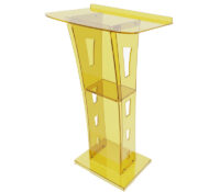 Custom acrylic speech lecterns stand with cup holder AP-1347 Custom acrylic speech lecterns stand with cup holder