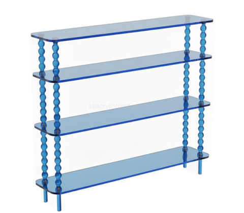 Custom acrylic 4 tiers long entryway table with storage