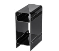 Custom acrylic slim small end table with storage