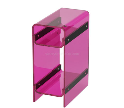Custom acrylic skinny nightstand with storage