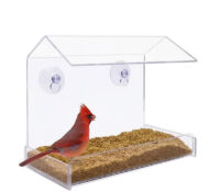 Custom acrylic window bird feeder AB-237 Custom acrylic window bird feeder