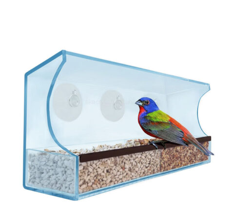 Custom acrylic outdoor bird feeder