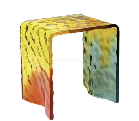 Custom colorful ripple acrylic stool