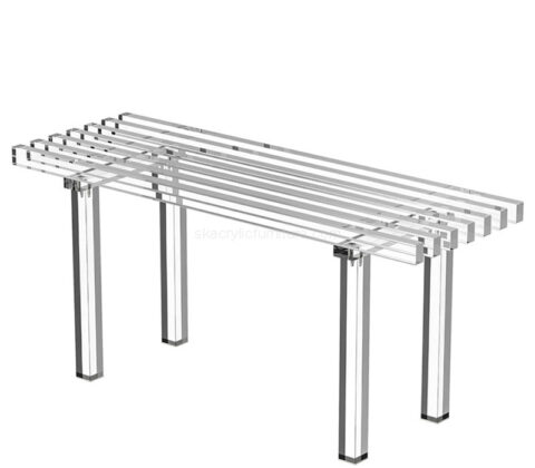 Custom acrylic entryway bench