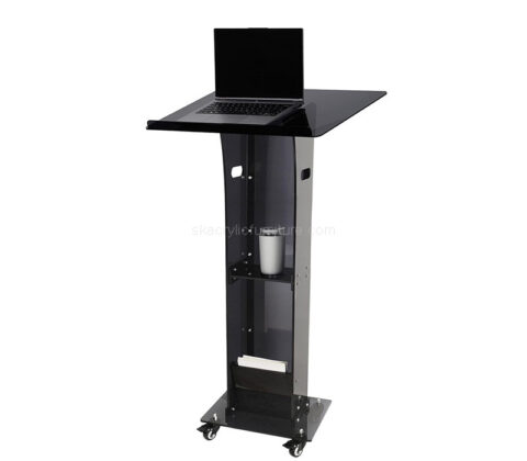 Custom acrylic speeches pulpits stand with wheels