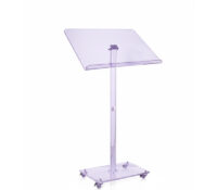 Custom acrylic podium stand with wheels AP-1357 Custom acrylic podium stand with wheels