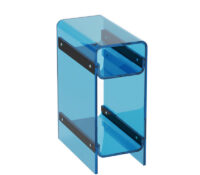 Custom acrylic 2 tiers skinny nightstand AT-1259 Custom acrylic 2 tiers skinny nightstand