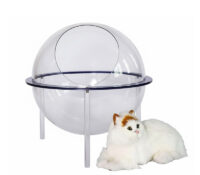 Custom acrylic UFO spherical space capsule cat bed AB-256 Custom acrylic UFO spherical space capsule cat bed