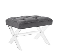 Custom acrylic X-base entryway bench AC-238 Custom acrylic X-base entryway bench