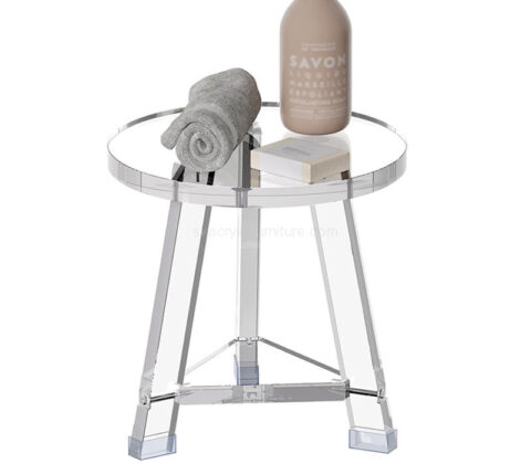 Custom acrylic round corner shower stool
