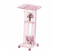 Custom acrylic wedding podium with wheels AP-1365 Custom acrylic wedding podium with wheels