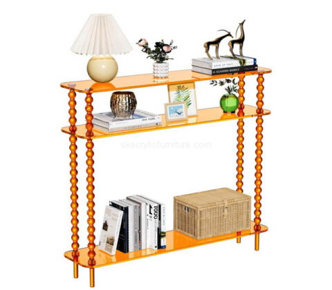 Custom acrylic 3 tiers long table with storage