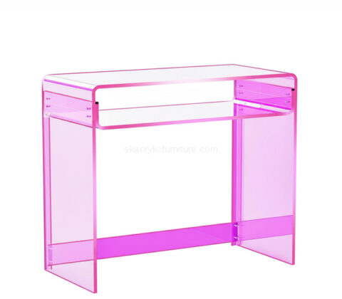 Custom acrylic desk with storage