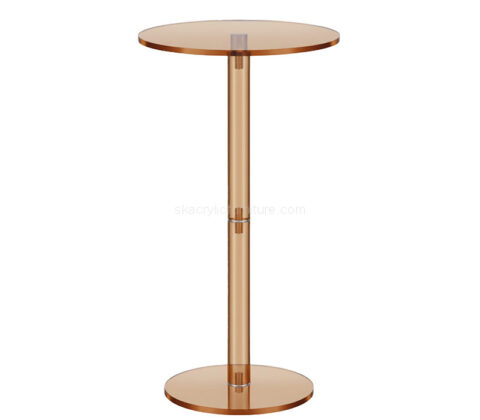 Custom acrylic small space round cocktail table