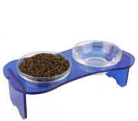 Custom acrylic pet bowls elevated stand AB-258 Custom acrylic pet bowls elevated stand
