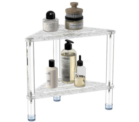 Custom acrylic corner shower stool for shaving legs