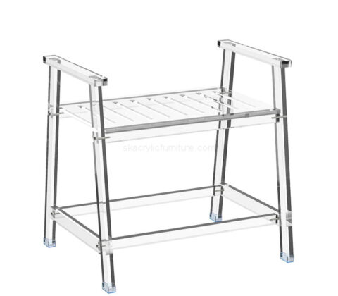 Custom acrylic shower chair with arms for seniors elderly