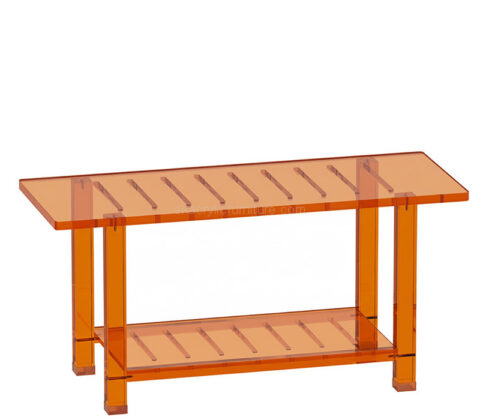 Custom acrylic inside shower bench with storage