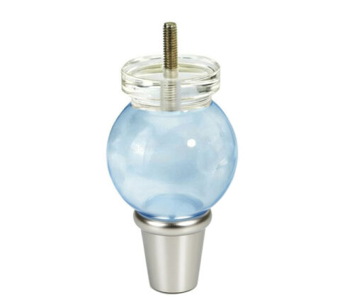 Custom acrylic DIY orb furniture leg with chrome base