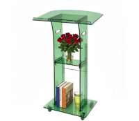 Custom acrylic speeches podium with storage shelf AP-1373 Custom acrylic speeches podium with storage shelf