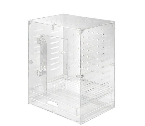 Custom acrylic bird cage for small birds