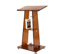 Custom acrylic pulpit podium with storage shelf AP-1381 Custom acrylic pulpit podium with storage shelf
